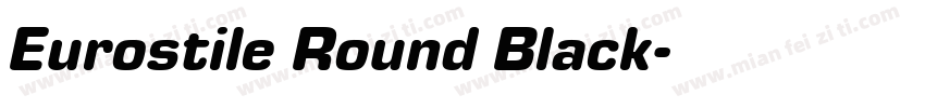 Eurostile Round Black字体转换